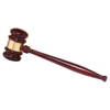 Rosewood Piano Finish Gavel and Sounding Block