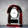 Rosewood And Silver Arched Mantle Clock - Image 3