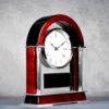 Rosewood And Silver Arched Mantle Clock - Image 2