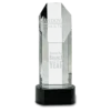 Octagon Slant-Top Crystal on Black Pedestal Base - Image 2