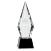 Obelisk Facet Crystal on Black Pedestal Base - Image 2