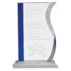 Blue Edge Crystal Wave on Clear Base - Image 2