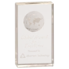 Clear Crystal Rectangle with Globe Etching - Image 2
