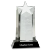 Crystal Star Column on Black Pedestal Base - Image 2