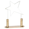 Clear Star Acrylic with Brass Base - Image 2