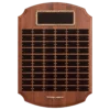 American Walnut Plate Perpetual Plaque with Black Brass Plates/Gold Trim - Image 2