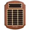 American Walnut Plate Perpetual Plaque with Black Brass Plates/Gold Trim