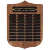 American Walnut Plate Perpetual Plaque with Black Brass Plates/Gold Trim - Image 2