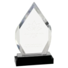 Silver Fusion Diamond Impress Acrylic with Black Glass Base - Image 2