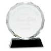 Crystal Round Facet on a Black Crystal Base