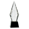 Crystal Faceted Obelisk on a Black Crystal Base