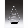 Diamond Series Clear Acrylic with Black Accent and Silver Post