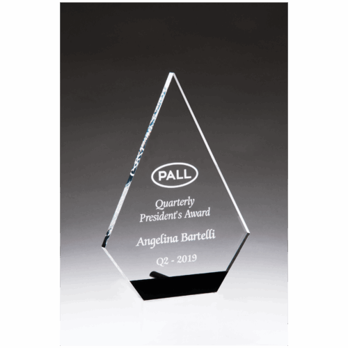 Diamond Series Clear Acrylic with Black Accent and Silver Post - Image 2