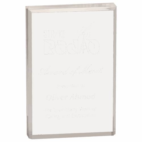 Beveled Clear Rectangle Acrylic