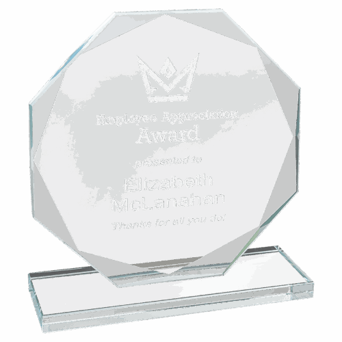 Premier Clear Octagon Glass Award