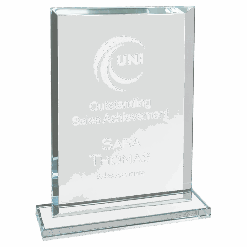 Premier Clear Rectangle Glass Award