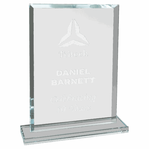 Premier Clear Rectangle Glass Award - Image 2