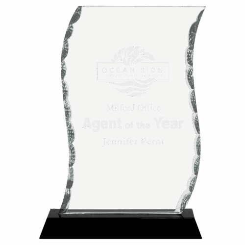 Premier Scroll Facet Glass Award