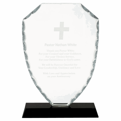 Premier Shield Facet Glass Award - Image 3