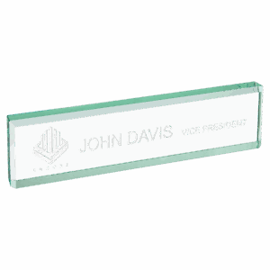 Jade 10" Glass Desk Wedge