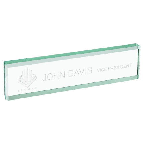 Jade 10" Glass Desk Wedge