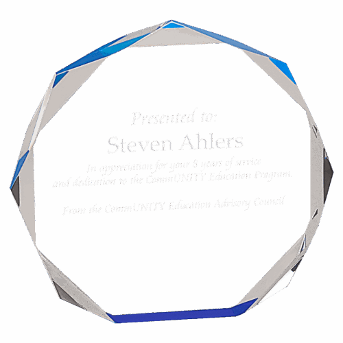 Blue Octagon Acrylic