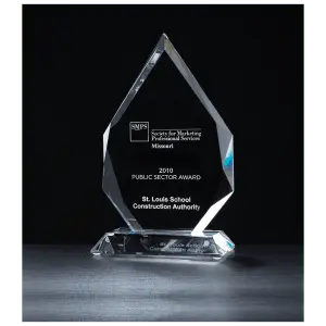 Flame Series Multi-Faceted Optical Crystal Award