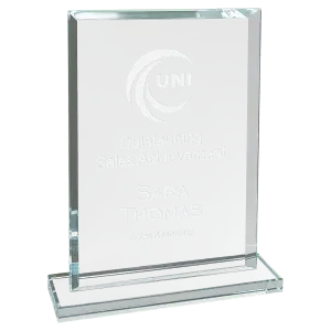 Premier Clear Rectangle Glass Award
