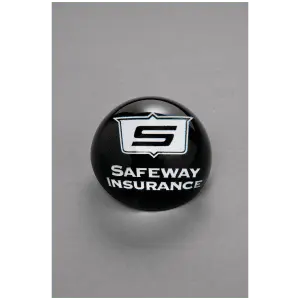 Crystal Paperweight with Black Silkscreen