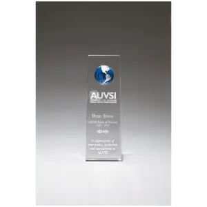 Crystal Trophy with Blue Globe