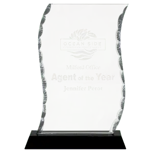 Premier Scroll Facet Glass Award
