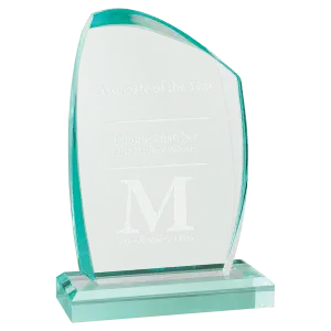 Tidal Series Jade Acrylic Award