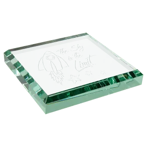 Jade Glass Paperweight