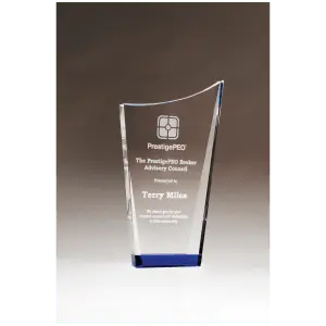 Contemporary Series Crystal with Blue Crystal Bottom