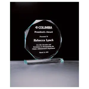 Octagon Series Jade Acrylic Award