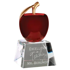 Red Crystal Apple with Clear Base
