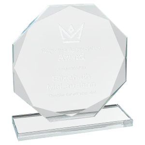Premier Clear Octagon Glass Award