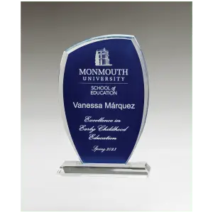 Tidal Series Clear Glass with Blue Painted Background