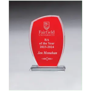 Tidal Series Clear Glass with Red Painted Background